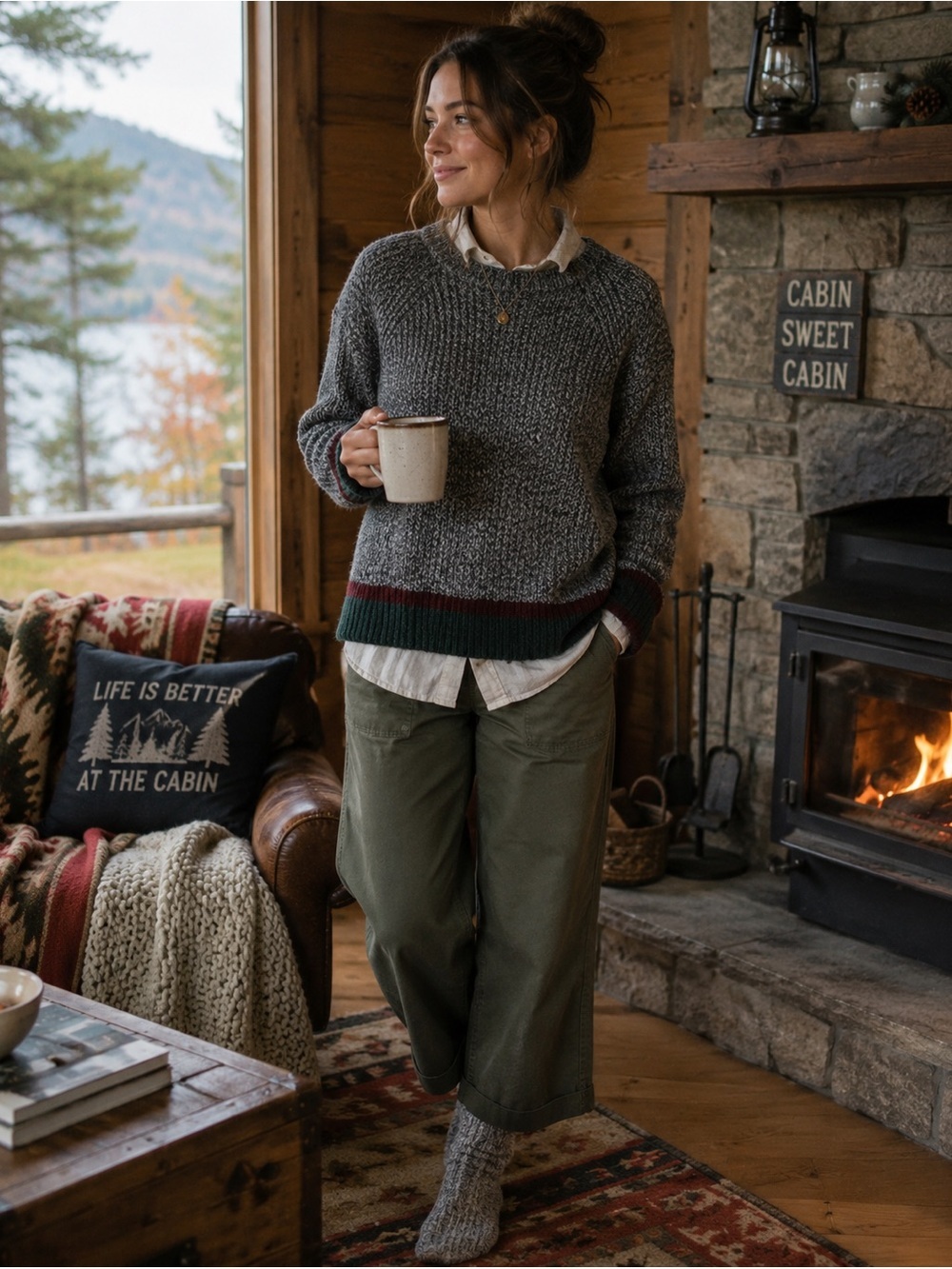 NWT Sweater color blocking waistline. Oversized women’s large, lagenlook chic.